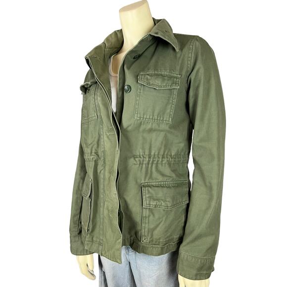 Ecote XS Green Cotton Canvas Utility Jacket Field Gorp Cargo Neutral Casual - Picture 5 of 14